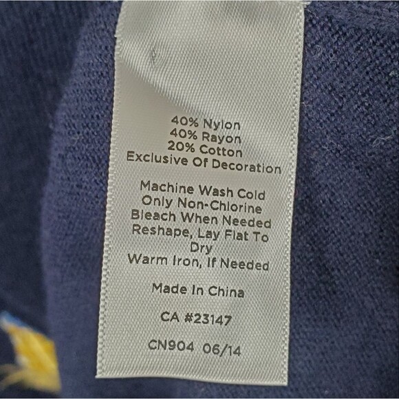 TALBOTS Crewneck Feather Novelty Pullover Sweater Size L/P - Picture 4 of 5